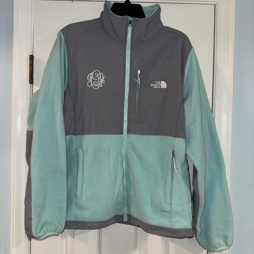 Vintage The North Face Womens Polar Fleece Full Zip Jacket Size Large Sea Green